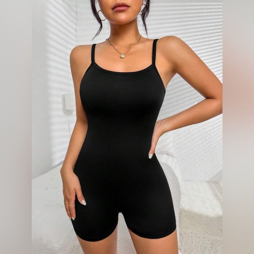 NWOT SHEIN Solid Cami Lounge Romper, size Small.